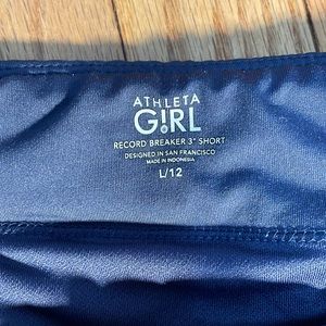 Athleta girl Record breaker shorts 3inch. Size Large/12